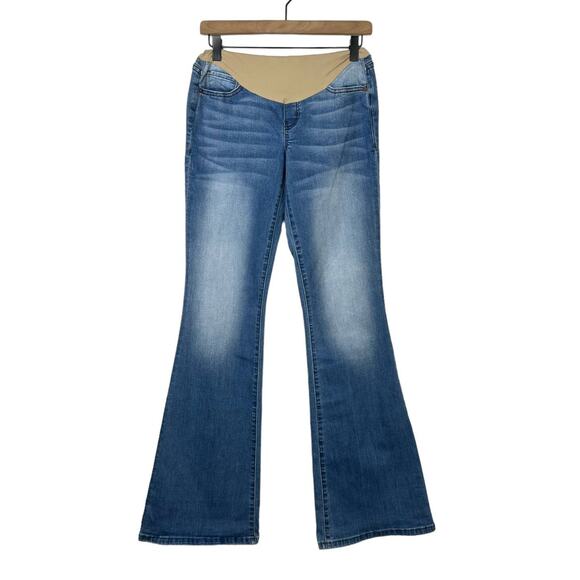 A Pea In The Pod Level 99 Full Panel Sz 28 Secret Fit Belly Flare Maternity Jean - Picture 1 of 9